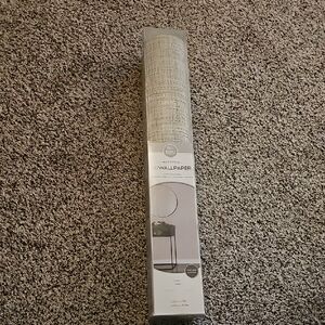 NuWallpaper Peel and Stick Wallpaper Mayfair Taupe Woven Textured